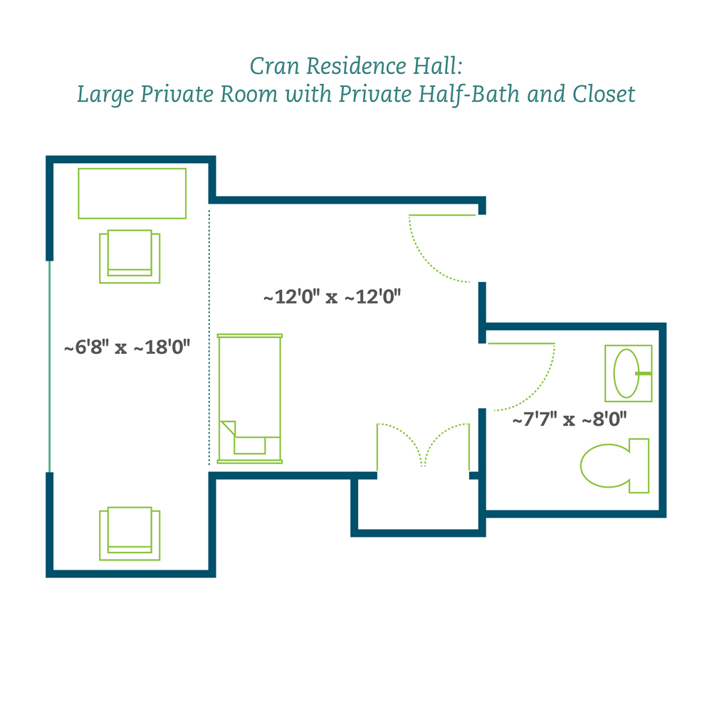 Floor plan Cran Residence Hall