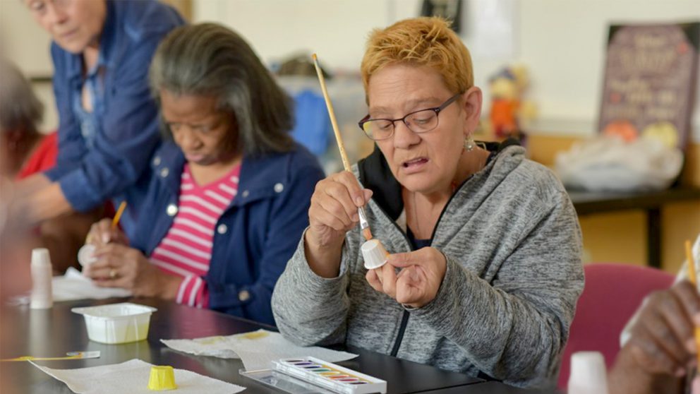 Residents painting